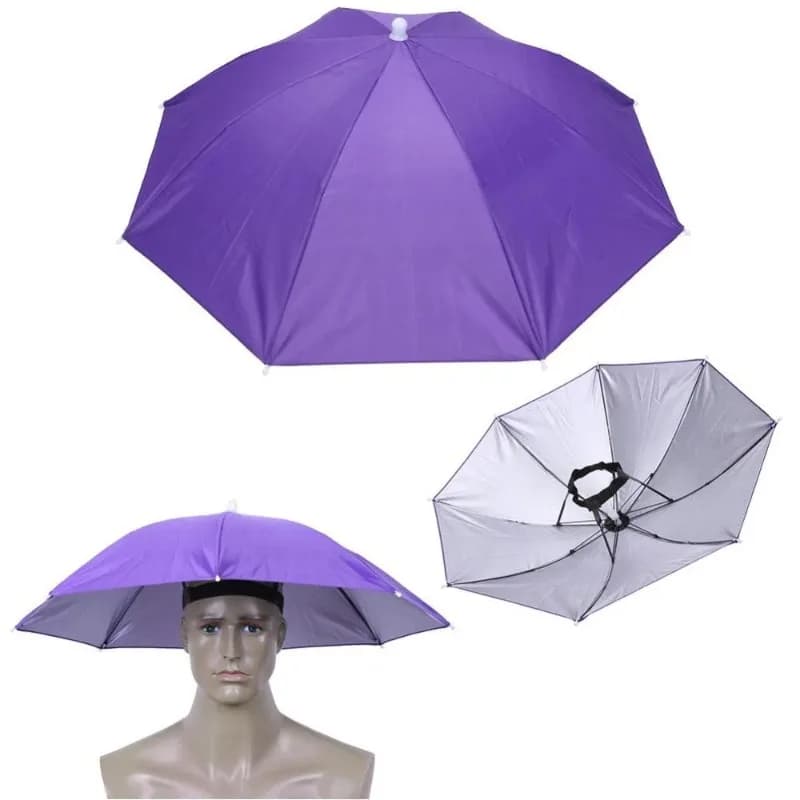 Chapeau parapluie pliable pour pêche randonnée plage camping protection tête mains libre