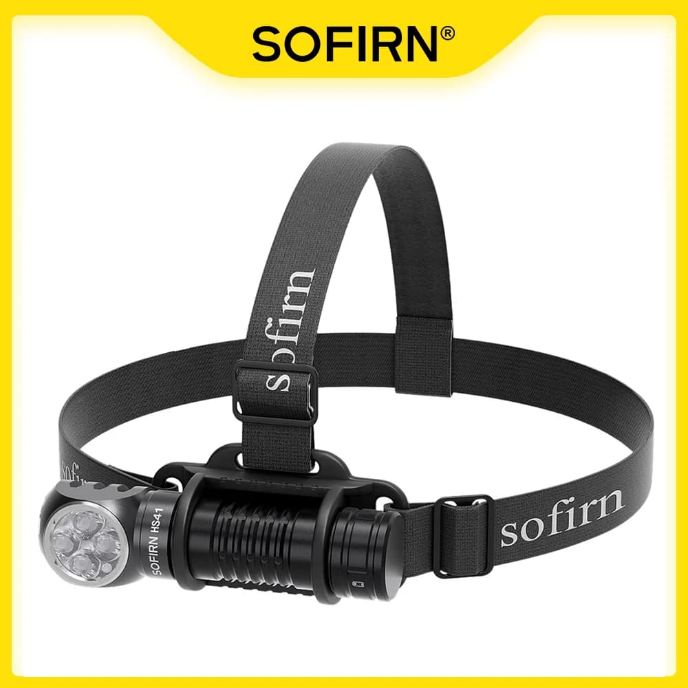 Lampe frontale Sofirn HS41 4000 lumens LED SST20 rechargeable USB C pêche puissante avec aimant