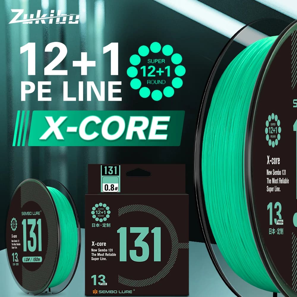 Ligne de pêche ZUKIBO Sembo 131 Braid Super Line X13 - Résistance nœud supérieure et anti-usure