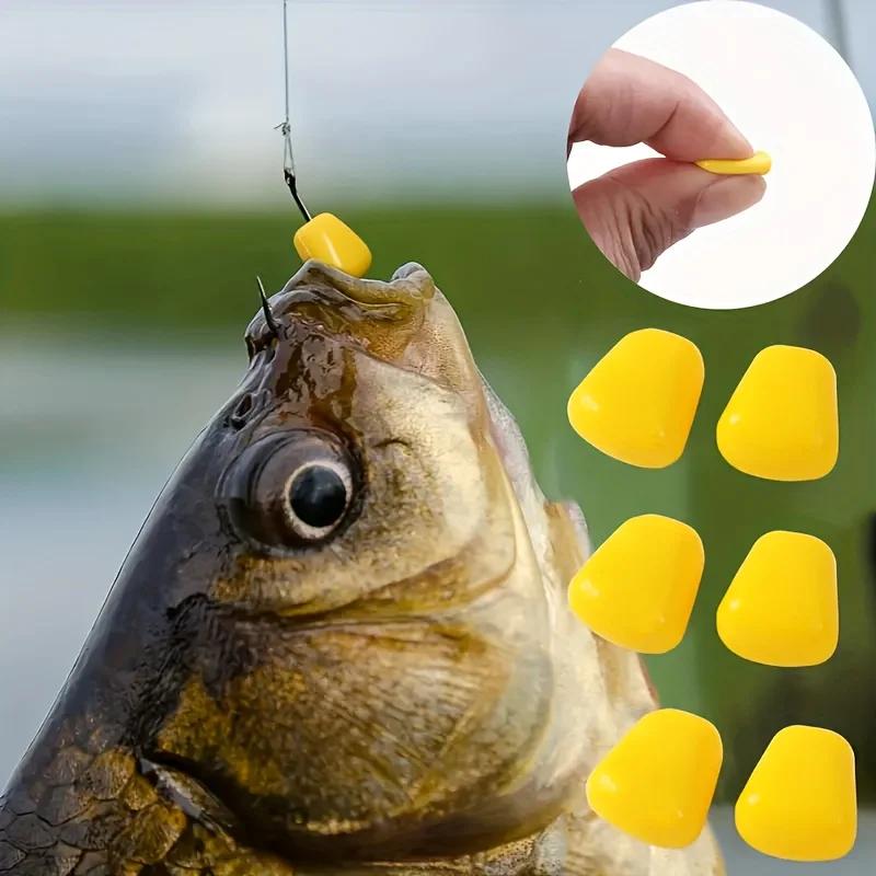 Leurres maïs flottants 100 pièces - Imitations silicone pour carpe avec attractants, appâts artificiels