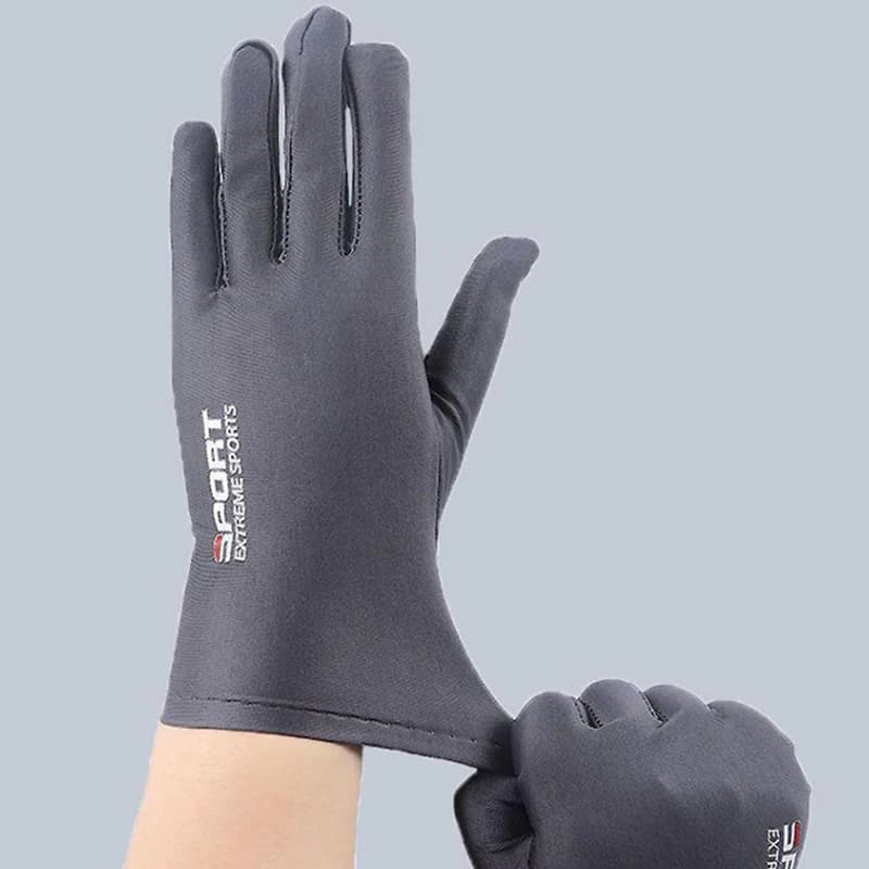 Gants pêche homme soie glacée protection solaire conduite vélo randonnée doigts complets respirants été