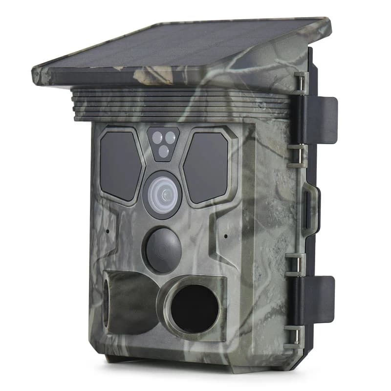 Caméra de chasse solaire 4K 50MP grand angle 120° vision nocturne étanche surveillance faune
