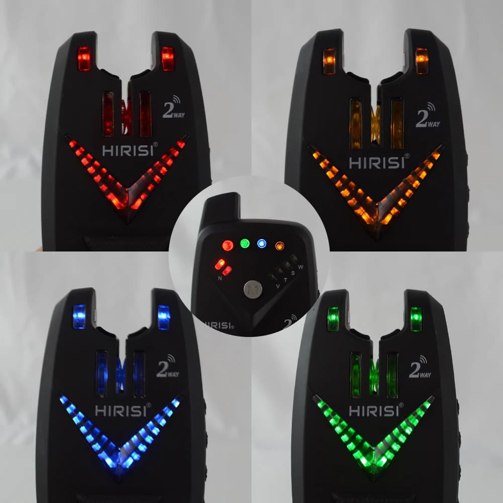 Set alarme pêche carpe sans fil HIRISI S3 avec télécommande - 2 voies indicateur de touches