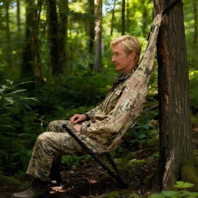 Siège de chasse camouflage pliant hamac portable pour pêche et camping en extérieur
