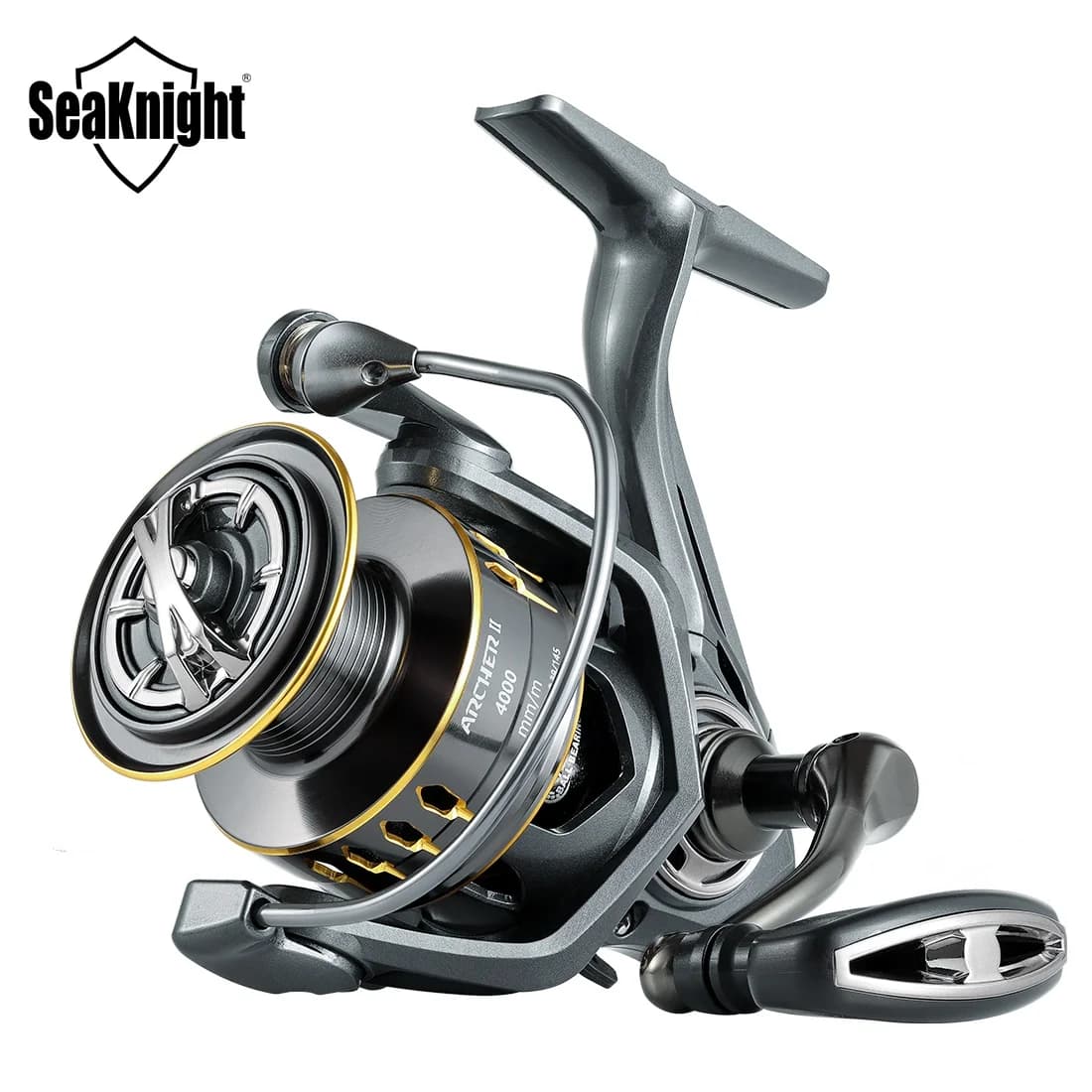 Moulinet SeaKnight ARCHER2 avec alarme 28lbs de drag max - bobine aluminium 2000-6000 pour pêche sportive