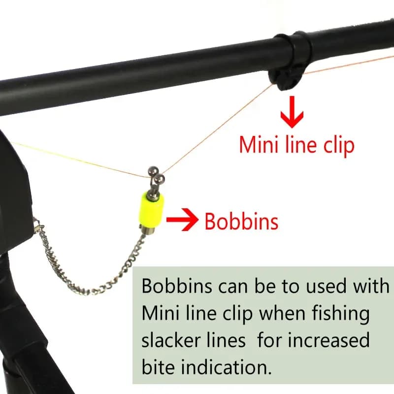 Clip ligne et bobine nylon pour alarmes pêche carpe - Accessoire indicateur de touches