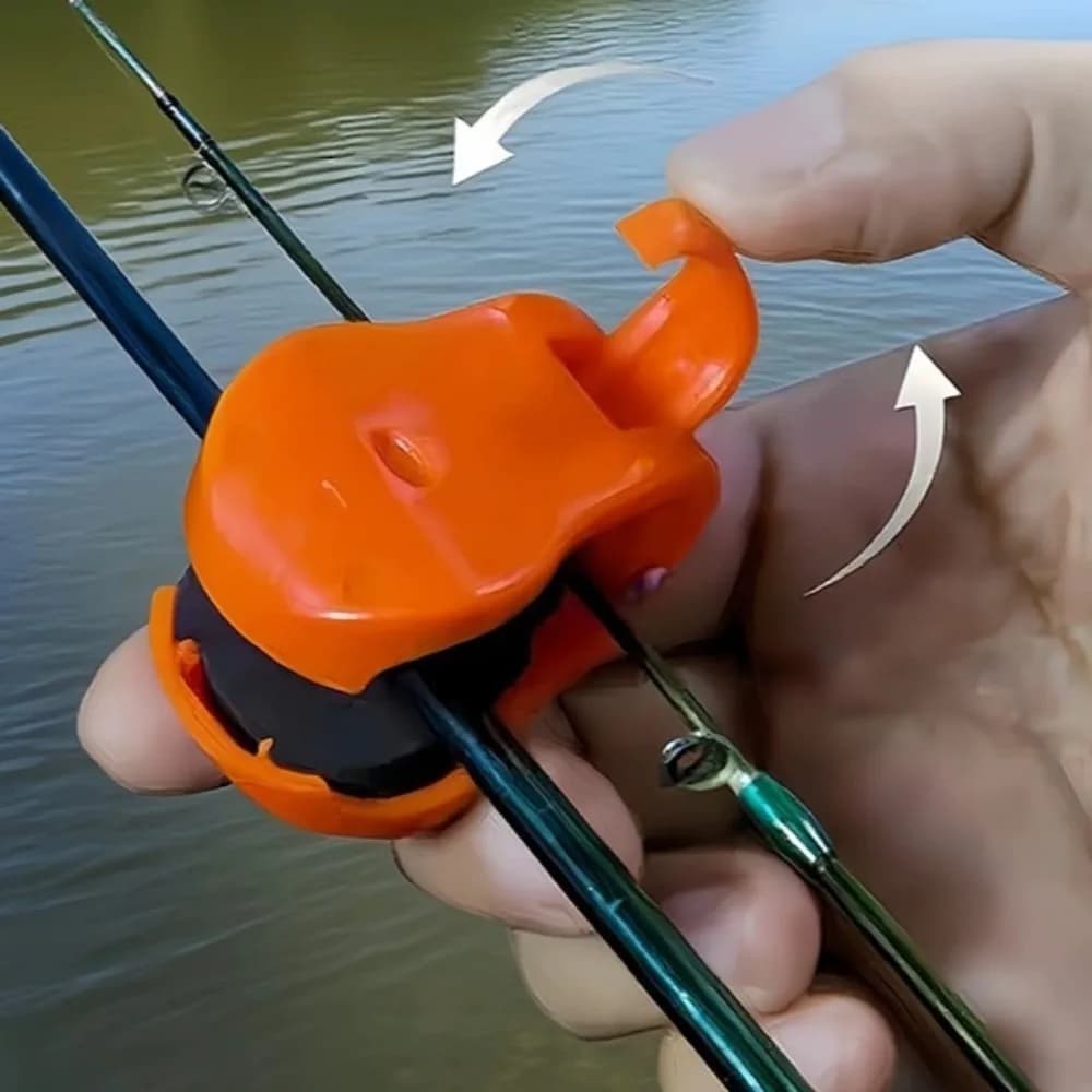 Support de canne à pêche mural compact - Fixation par clips et sangles pour rangement facile