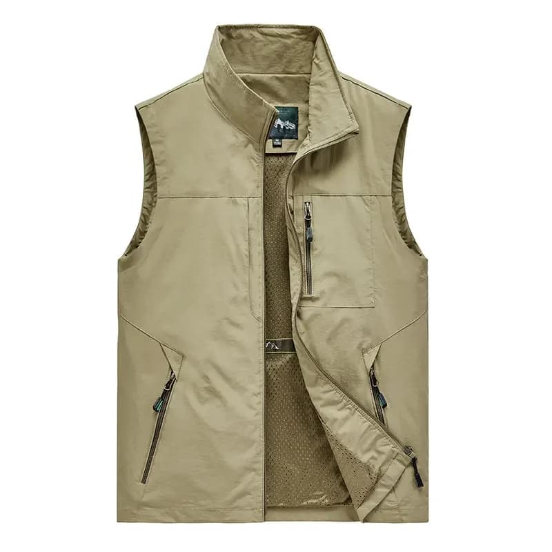 Veste sans manches homme multi-pockets pour randonnée voyage travail printemps été automne taille 5XL