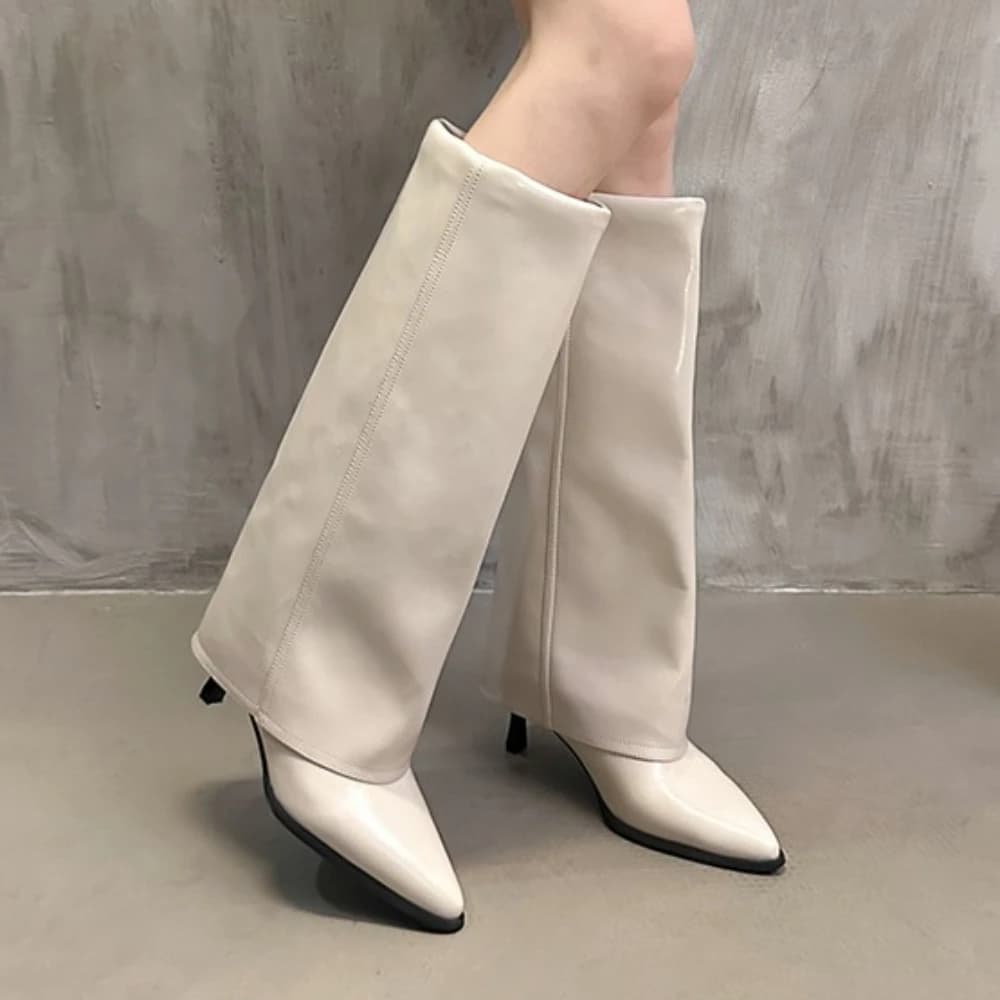 Bottes épaisses pointues sexy couleur unie - Tendance 2024 pêche automne hiver tailles 35-42