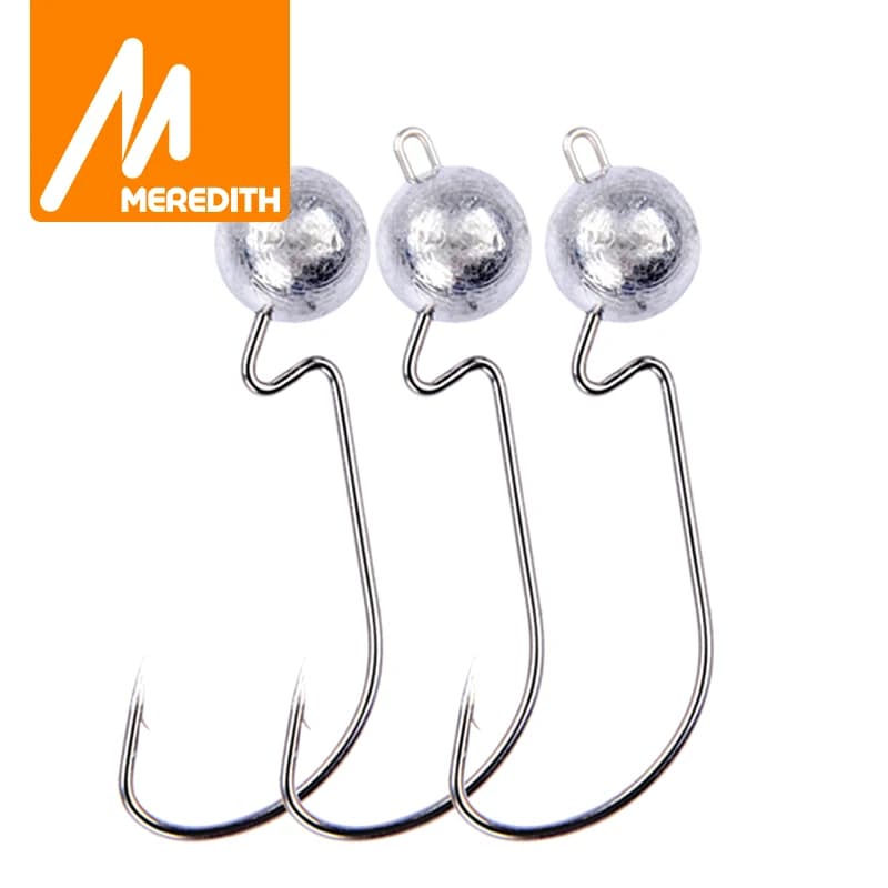 Lot de 10 hameçons Exposed Jig Head 3.5g à 14g MEREDITH - Hameçons pour jigging et appâts