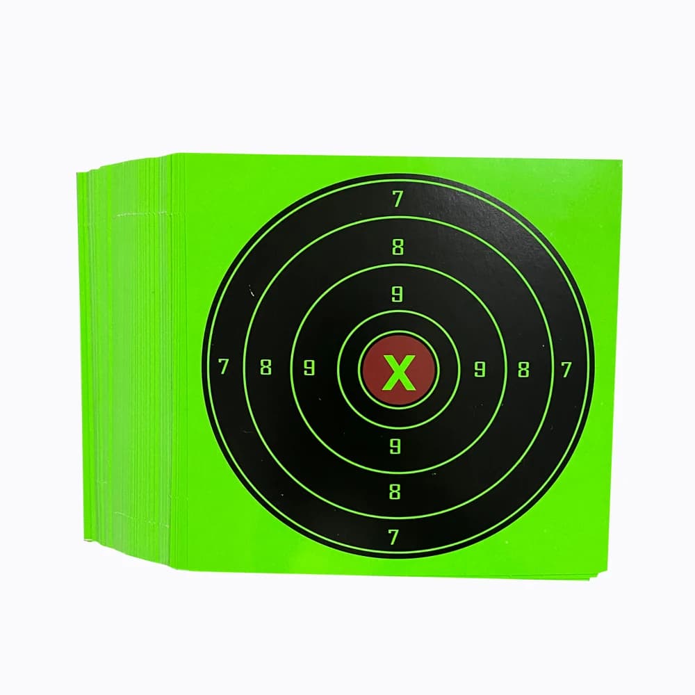Cibles carton éclaboussantes 17x17cm : pack de 20 cibles réactives pour piège à plombs