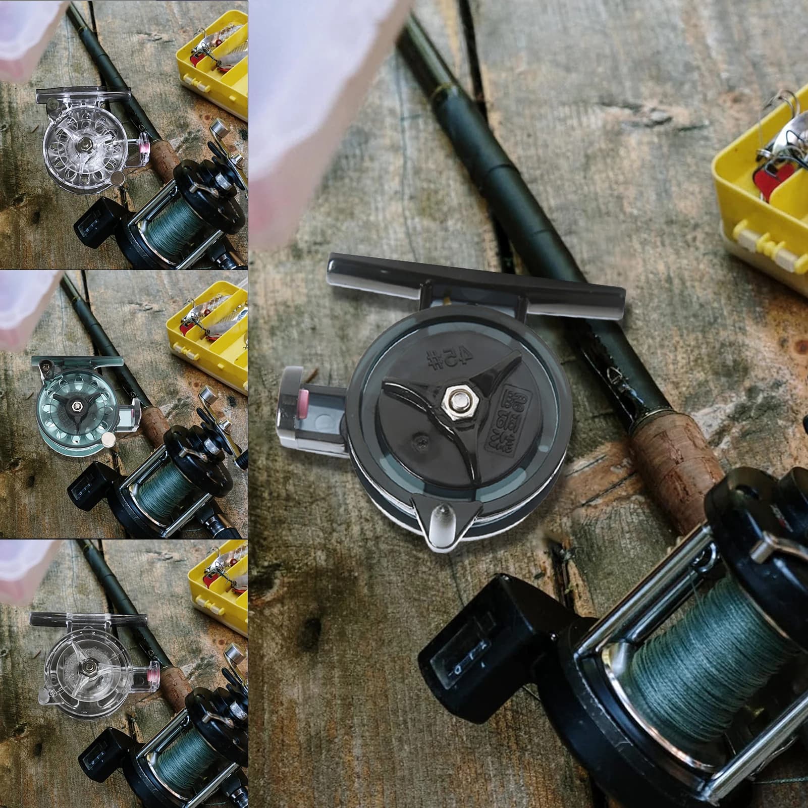 Moulinet pêche glace spinning 45# 55# casting spinner pour pêche hivernale