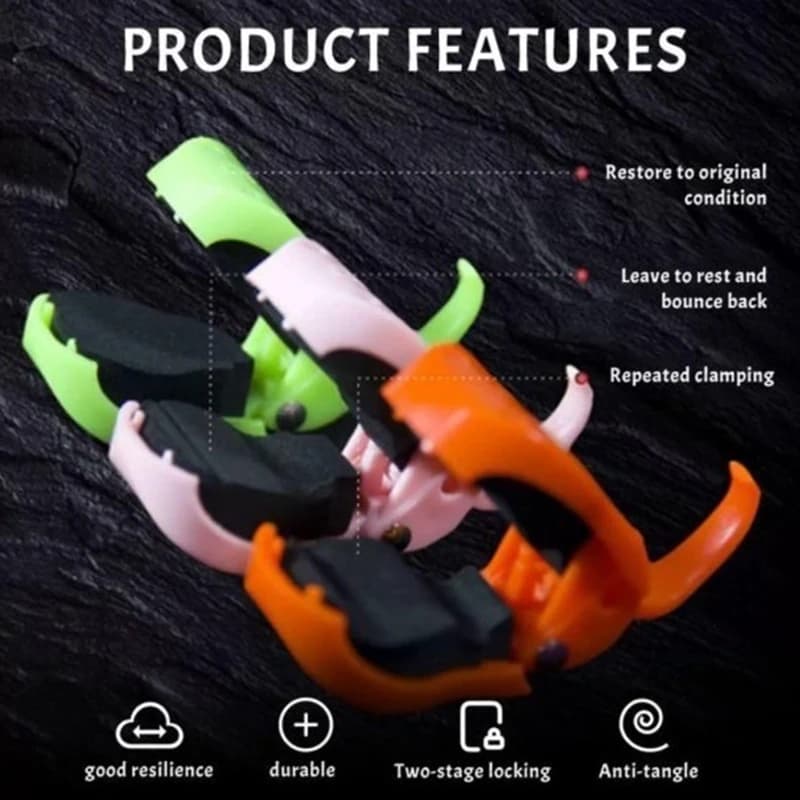 Lot pinces anti-dérapantes pour canne à pêche - Support multifonction organisation accessoires