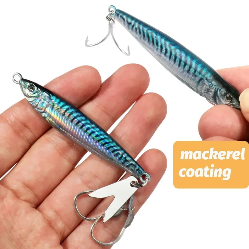 Leurre métal jig 20g 30g 40g avec yeux 3D laser pour pêche verticale, spinning et pêche au leurre