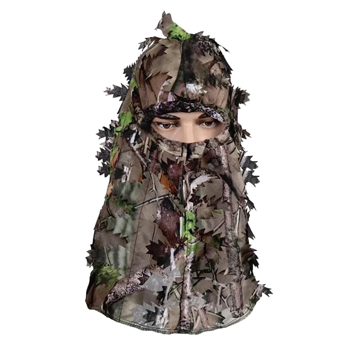 Cagoule camouflage 3D tout-en-un respirante tactique ghille feuille extérieur camping chasse entraînement pêche