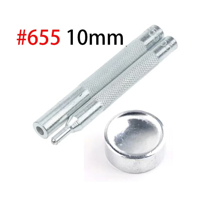 Kit 50 pressions métal 10mm 12mm 15mm outils installation couture DIY vêtements cuir snaps