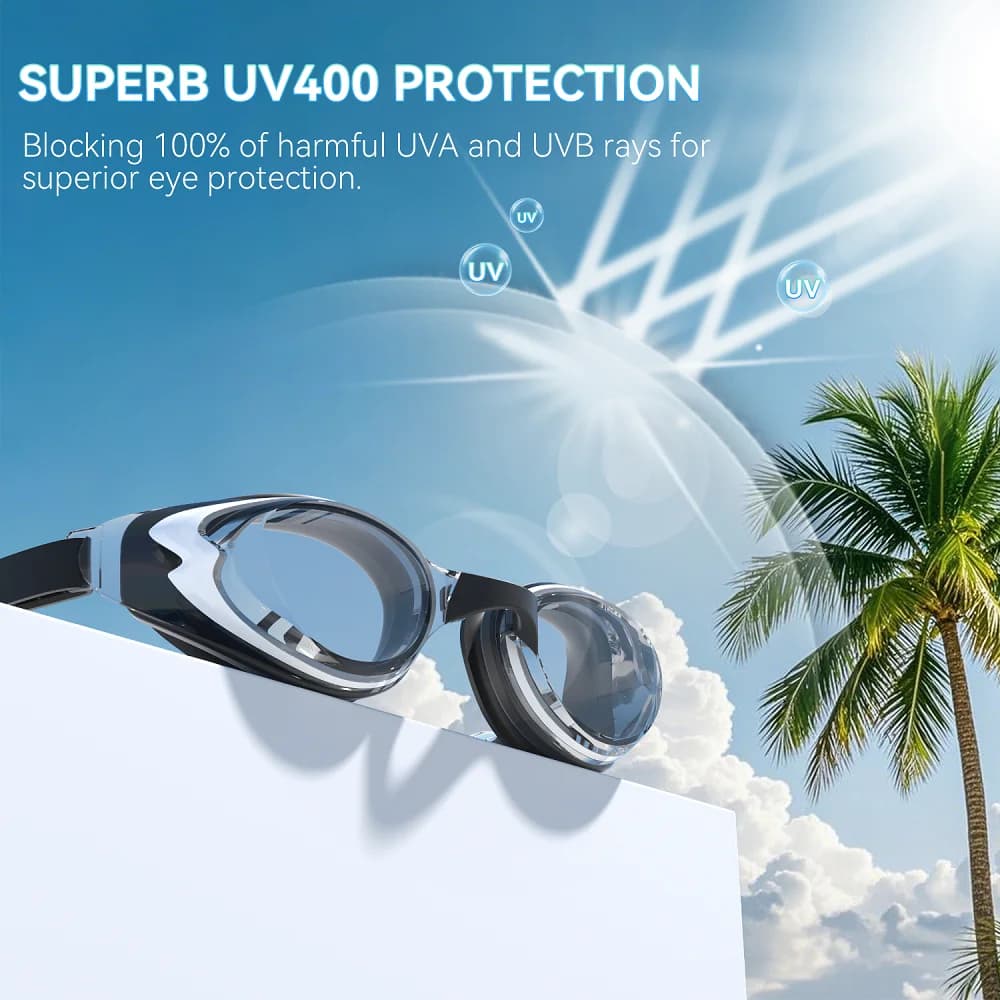 Lunettes de natation professionnelles anti-buée 100% UV - Protection étanche sans fuite pour adultes