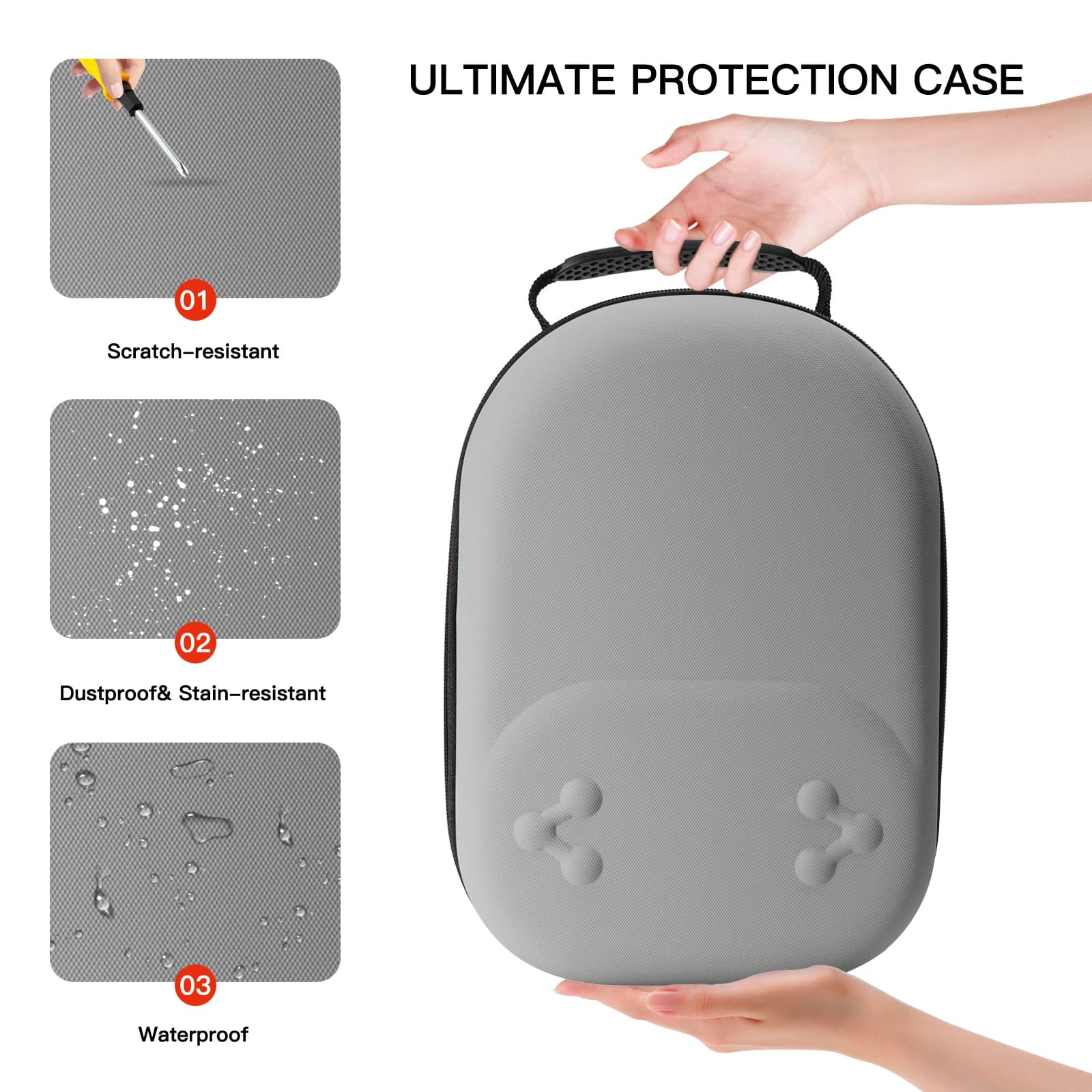Étui de transport rigide pour Meta Quest 3/3S - Protection anti-choc pour casque VR et accessoires