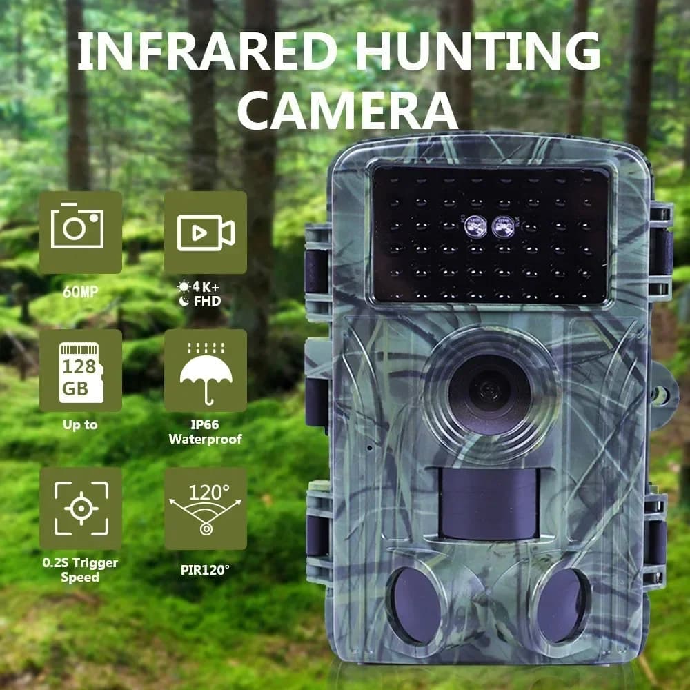 PR1600 caméra trail WiFi 60MP 4K/8K - Vision nocturne infrarouge étanche piège photo wildlife
