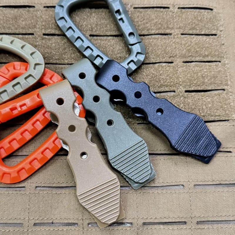 2 clips de fixation tactiques MOLLE - Accessoires pour attacher équipement pêche sur gilet ou sac