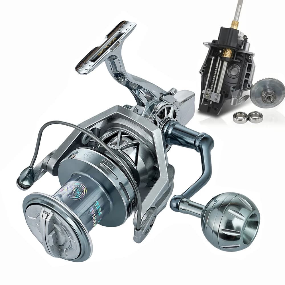 Moulinet de pêche surfcasting mer résistant 35kg, métal et anti-corrosion pour pêche sportive