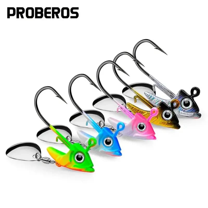 Hameçons plombés crank 5pcs 7g à 15g pour leurres souples et wobblers pêche carnassiers performance