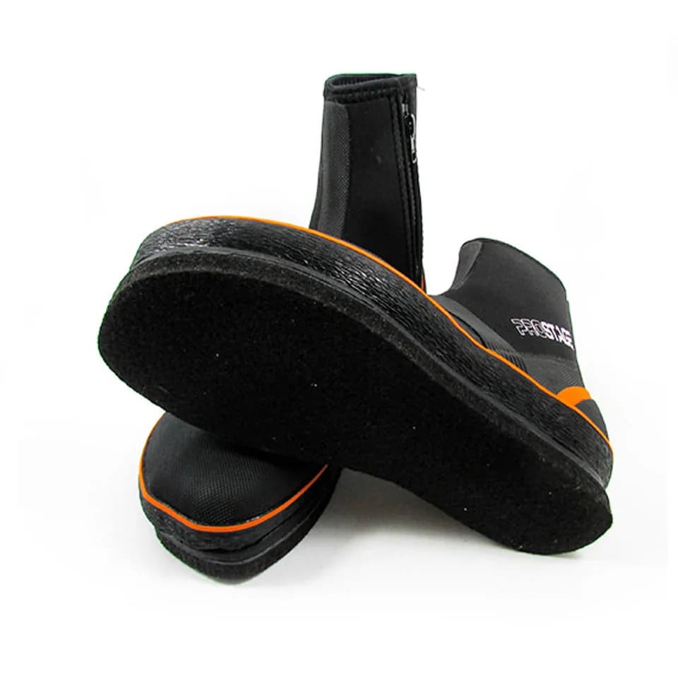 Chaussures aquatiques pêche sous-marine escalade rochers semelle feutre acier zip élastique