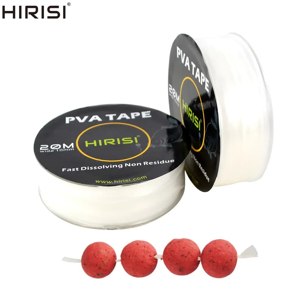 Film PVA soluble 10mm x 20m pour pêche à la carpe, accessoires feeder et string pour appâts