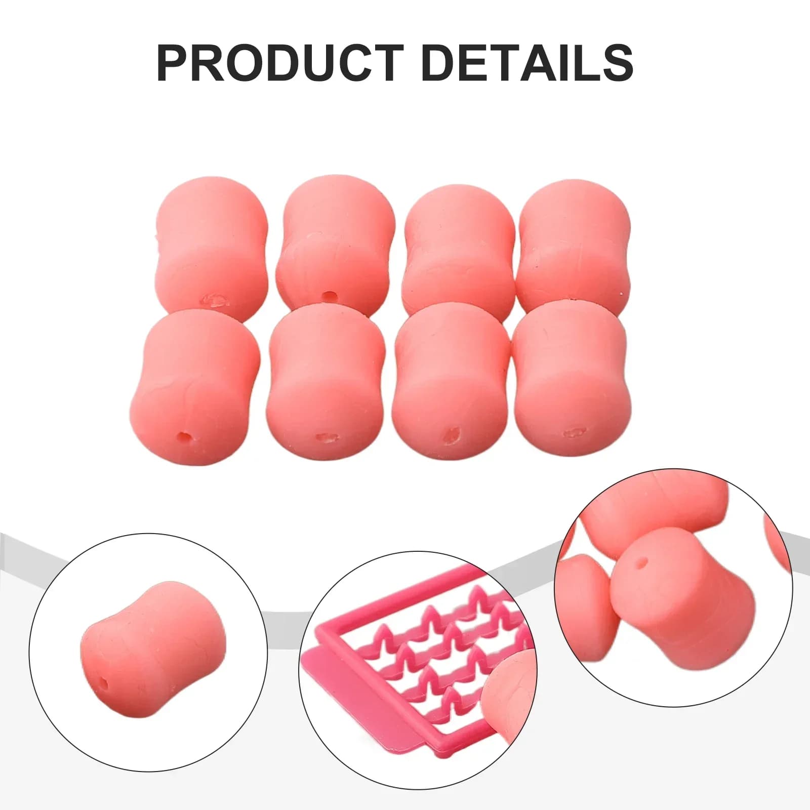 8 haltères plastique 12mm pour carpe - appâts artificiels à descente lente pour pêche fine et précise