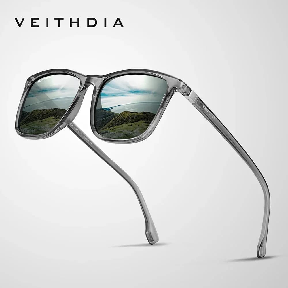 Lunettes de soleil polarisées VEITHDIA TR90 vintage pour pêche et conduite - Homme/Femme UV400