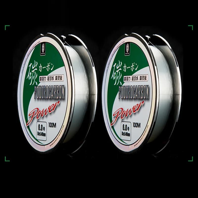 Ligne de pêche fluorocarbone 100% ZUKIBO 50M, pêche en mer, fil coulissant haute résistance 1-25kg, importée du Japon