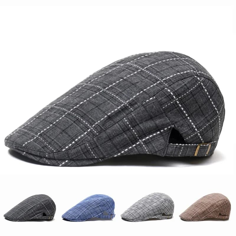Béret en lin herringbone pour pêche été homme femme style Gatsby ivy