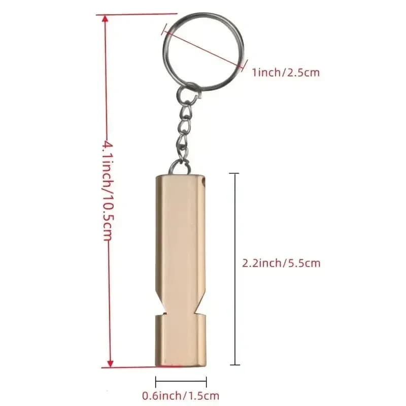 Sifflet survie double fréquence alliage aluminium - Outil EDC plat pour pêcheurs