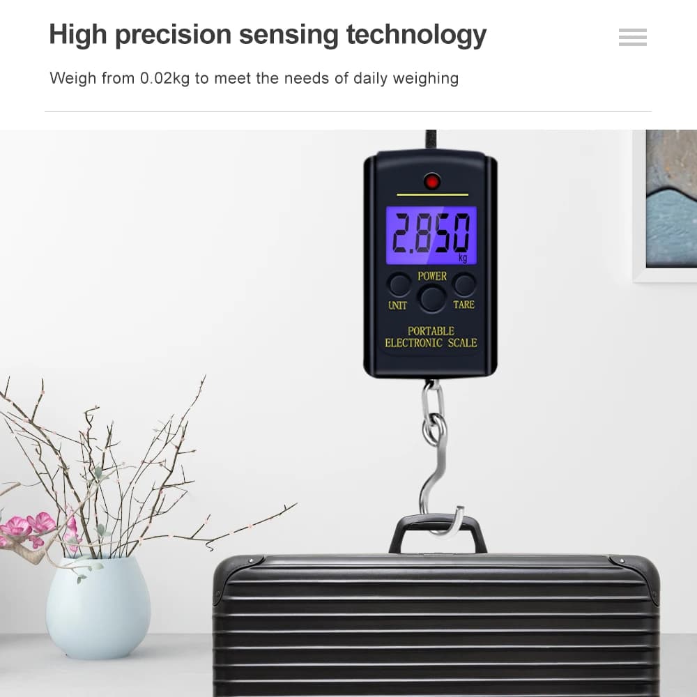 Mini balance digitale portable JUANJUAN 40kg précision 10g pour pêche poids bagages