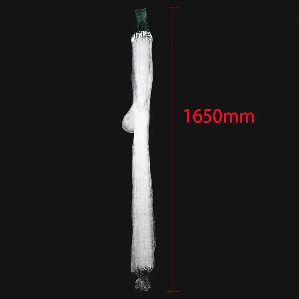 Filet de pêche 3 couches nylon 50 mètres pour lancer à la main avec flotteurs et plombs