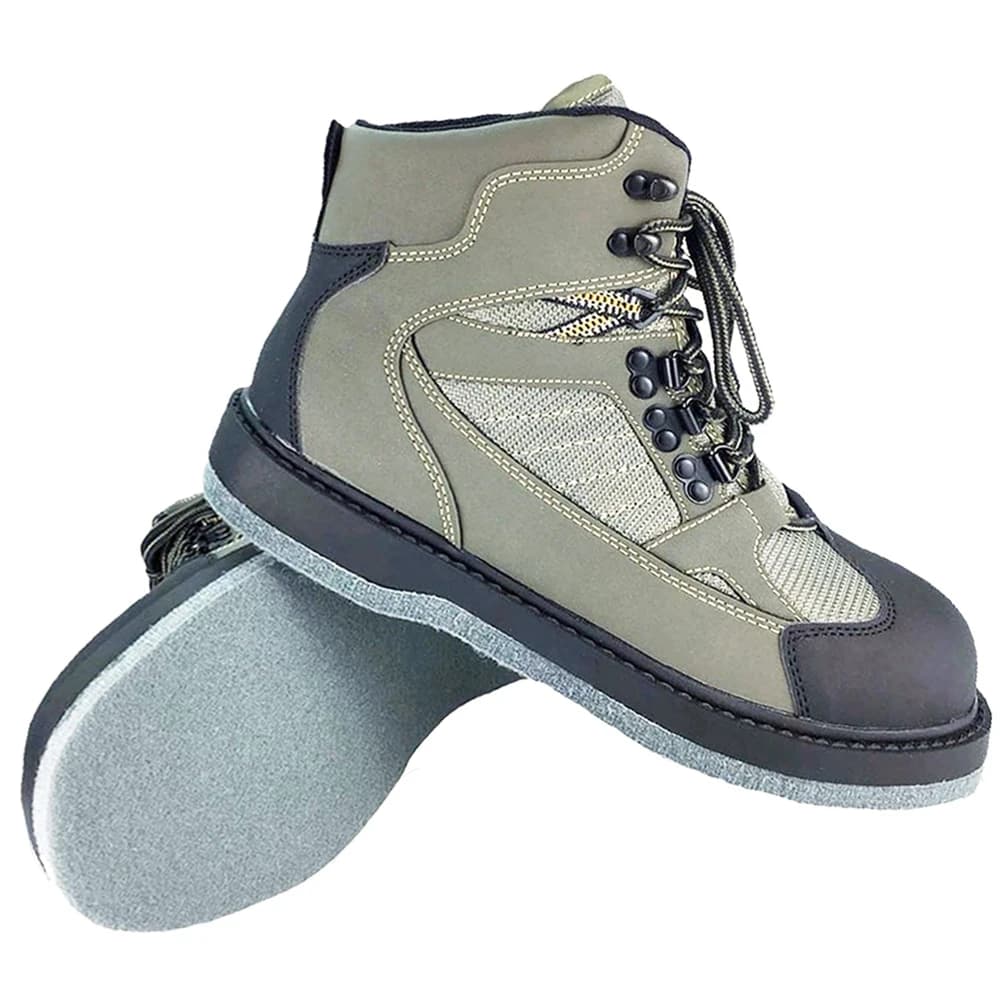 Bottes de pêche homme hautes avec semelle feutre ou caoutchouc pour pêche en rivière