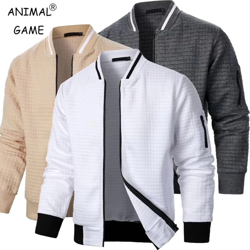 Veste baseball pêche homme automne - Sweatshirt chaud à col montant pour pêche outdoor