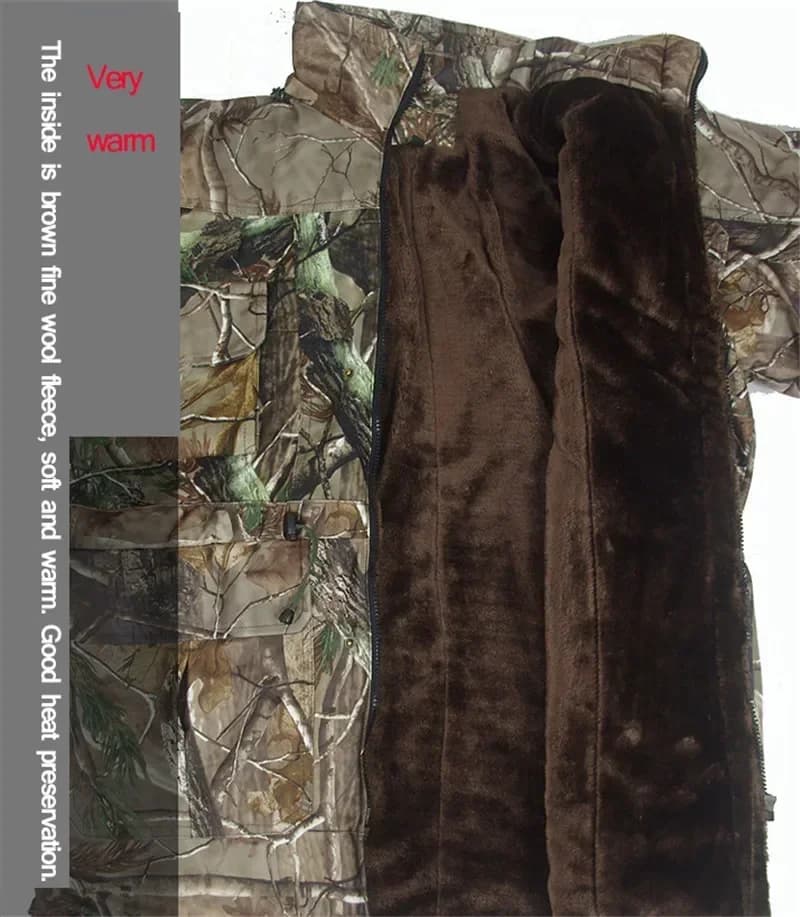 Combinaison Ghillie hiver épaisse camouflage bionique pêche glace chasse froid coton qualité