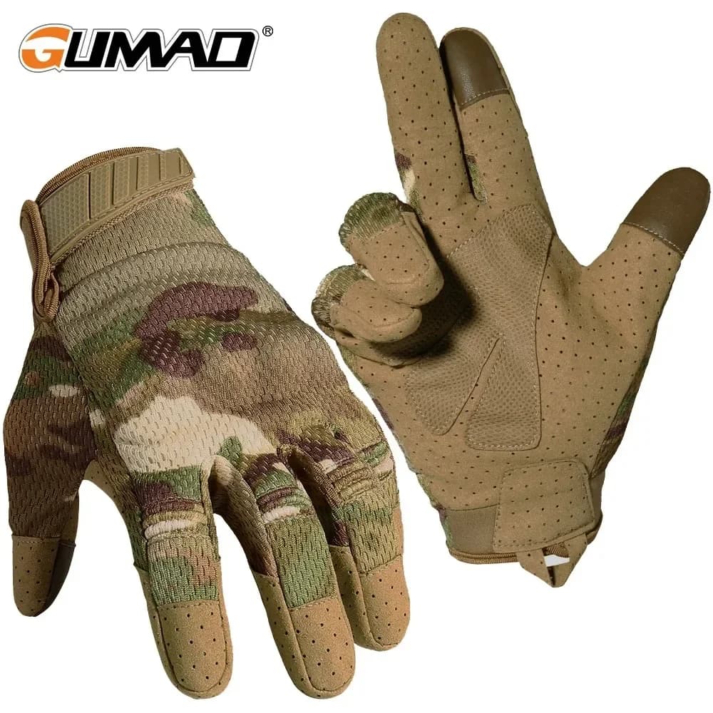 Gants tactiques camouflage écran tactile outdoor pêche chasse vélo airsoft randonnée