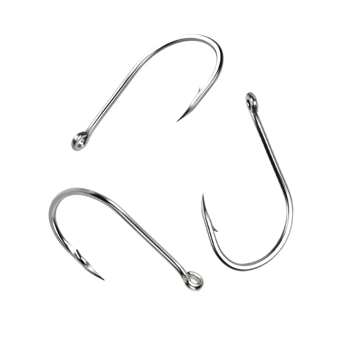Lot de 50 hameçons simples pour la pêche à la carpe, acier haute carbone affûté chimiquement