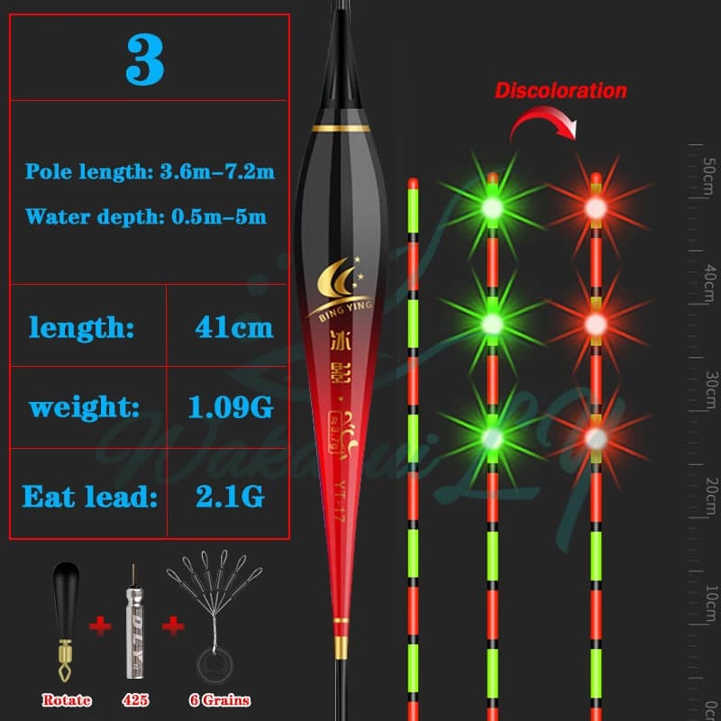 Nouveau flotteur de pêche Nano Smart LED haute sensibilité - Bouée lumineuse avec capteur de gravité pour pêche nocturne