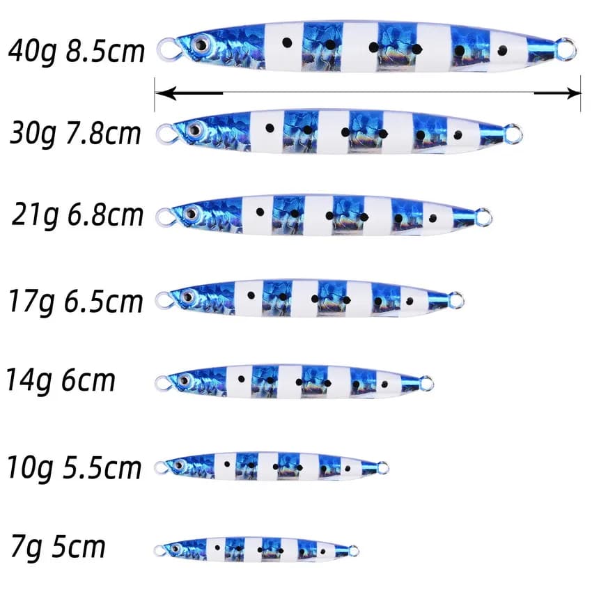 Cuillère de pêche shore jigging 7g à 40g pour bar, leurre artificiel pour pêche du bord