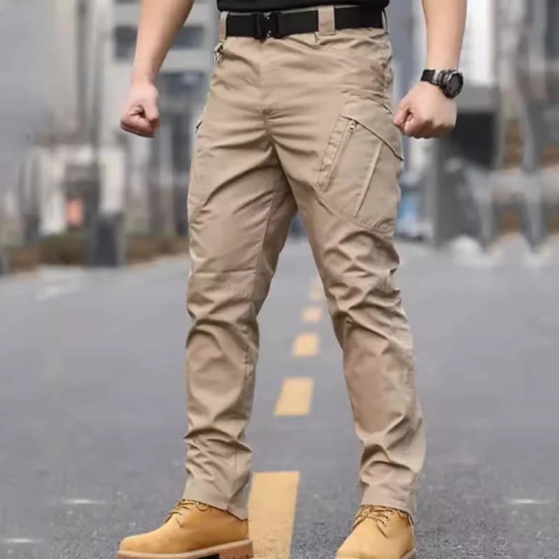 Pantalon cargo travail tactique été homme imperméable multi-poches randonnée pêche entraînement