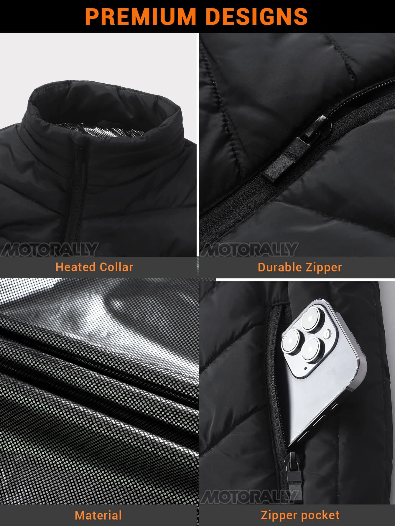 Veste chauffante femme intelligente 27 zones, 3 niveaux de chaleur jusqu'à 50°C - Idéale trajet hiver et cadeau