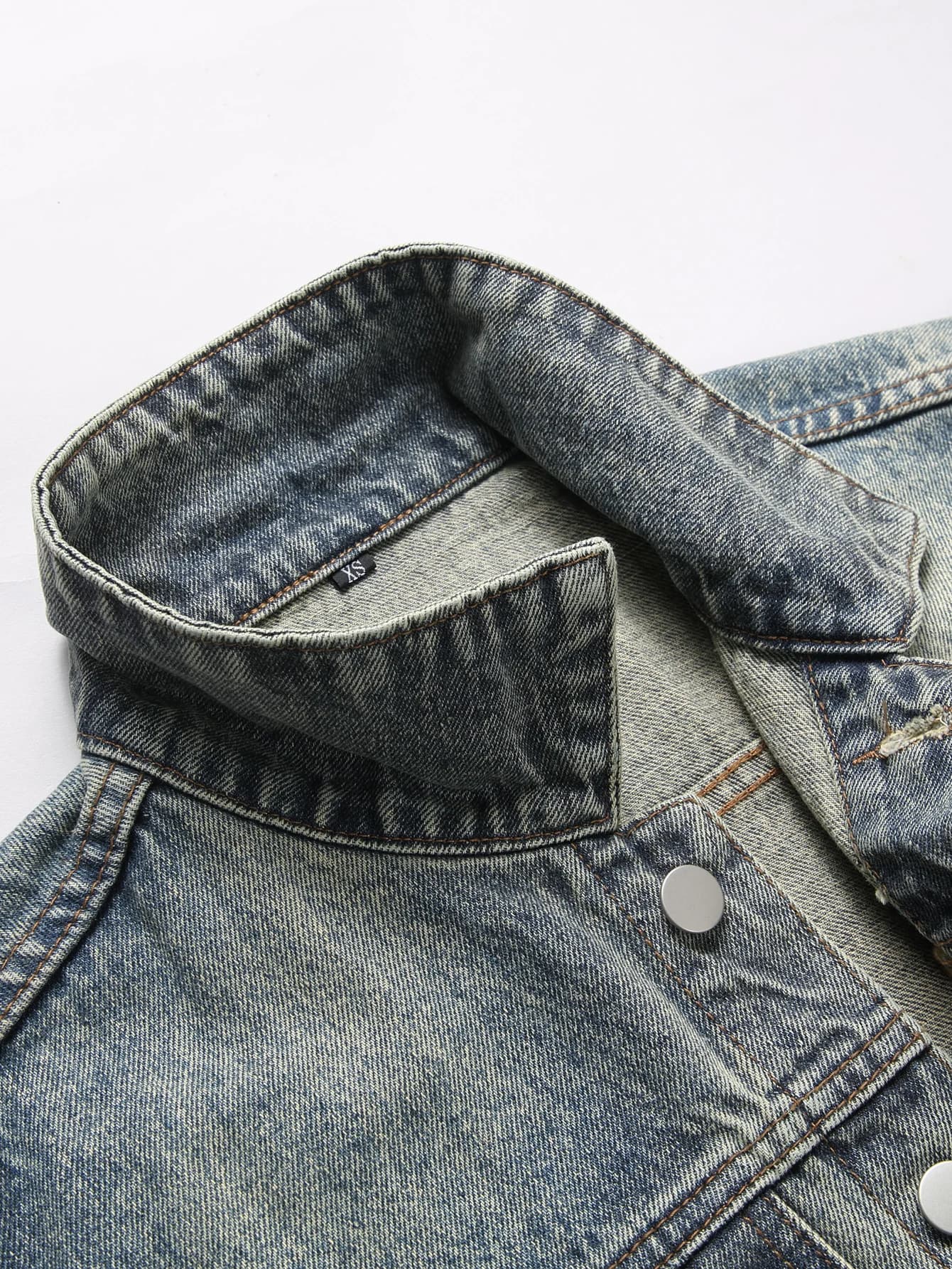 Veston débardeur en denim frangé printemps automne - Veste sans manches tendance casual pour homme