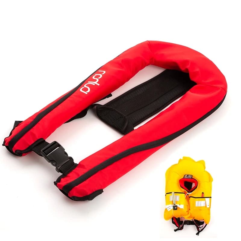 Gilet de sauvetage auto-gonflant professionnel 100N-150N pour pêche, rafting et sports nautiques