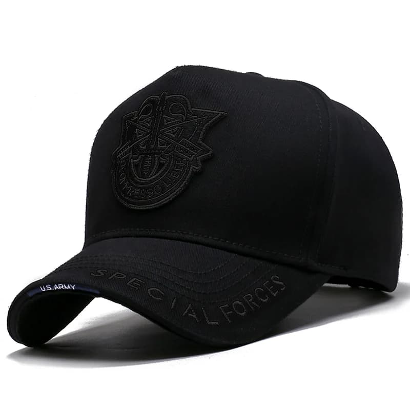 Casquette militaire grande taille femme coton pur 56-65cm - Broderie phoque sport tactique