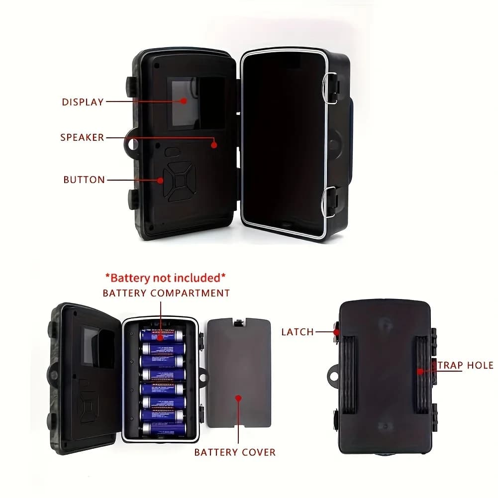 Caméra de chasse extérieure 720P HD étanche pour surveillance optimale de la faune aquatique et piscicole