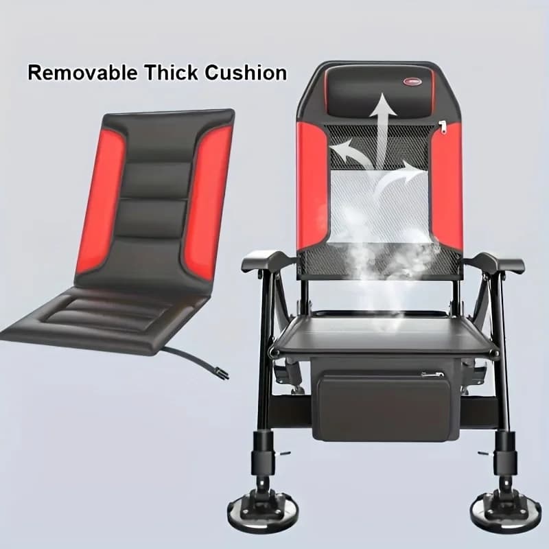 Fauteuil de pêche européen multifonction inclinable tout terrain élargi pour pêche technique carpe et gardon