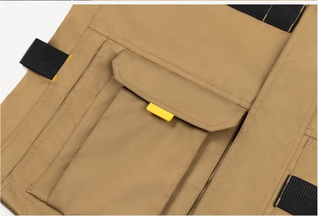 Veste de travail cargo pêche avec multiples poches pour outils, veste technique extérieur pêcheur
